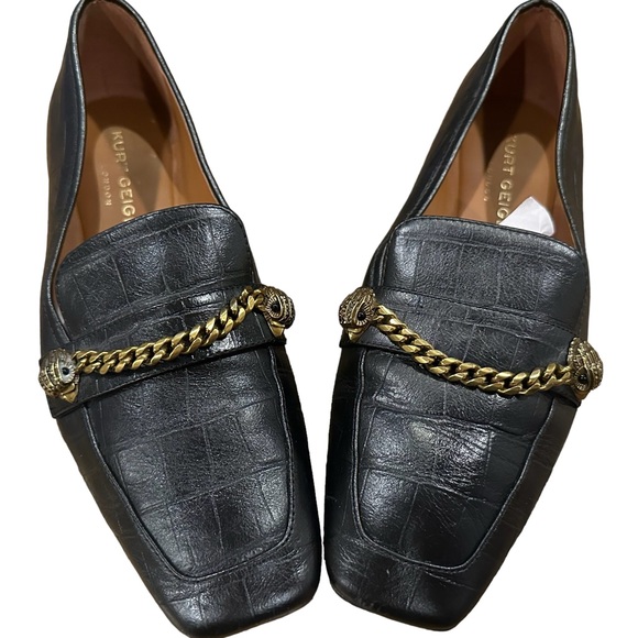 Kurt Geiger Shoes - Kurt Geiger Black Leather Upper Camilla Loafers~ Size 9 ( 40)
